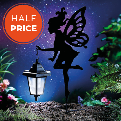 Fairy Silhouette Stake with Solar Lantern