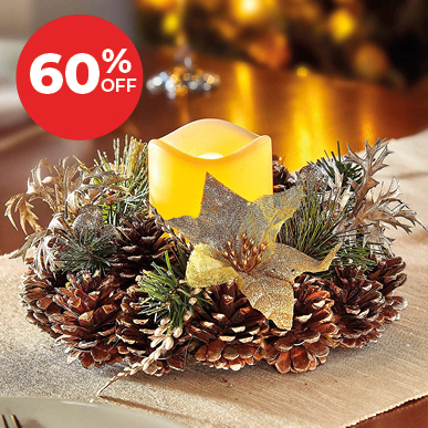 Pre Lit Centrepiece Candle