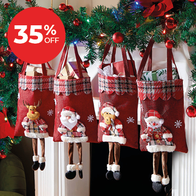 Set of 4 Dangly Leg Gift Bags