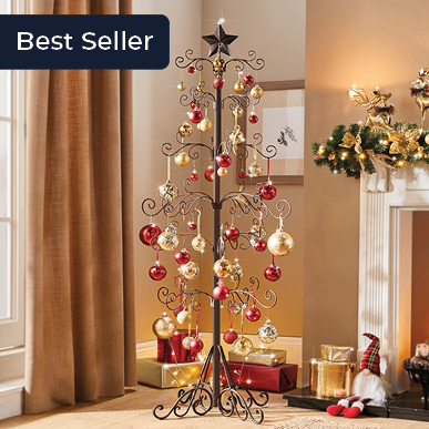 Floor-Standing Metal Xmas Tree