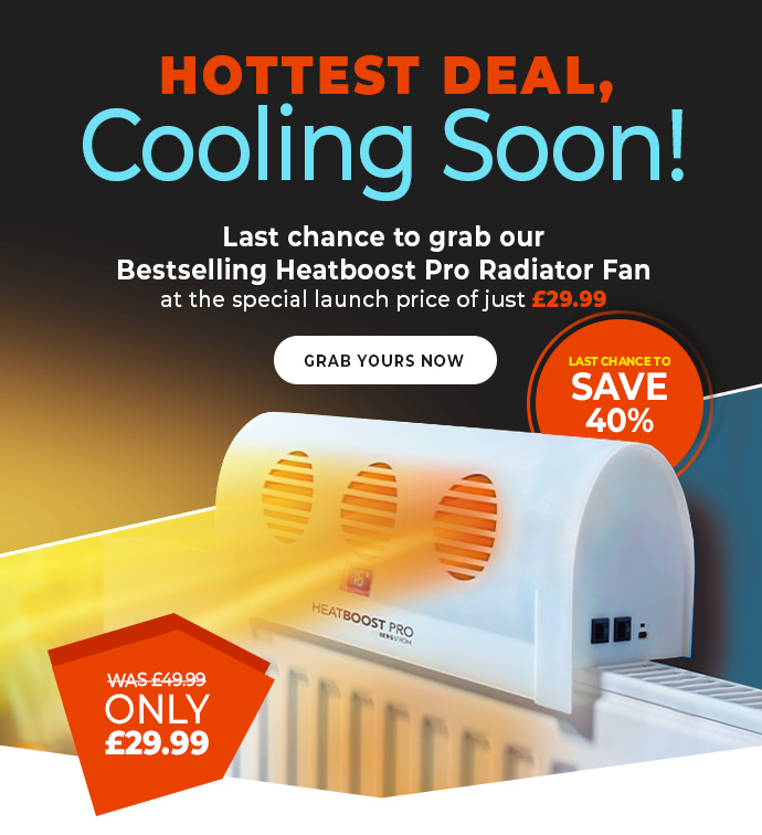 Heatboost Pro Radiator Fan – Energy-Saving Heat Circulator - Buy 2 & Save £10