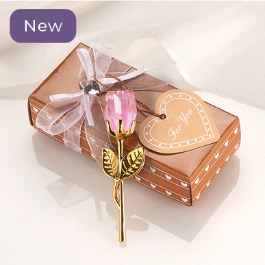 Pink Glass Rose - Buy 2 Get 1 Free