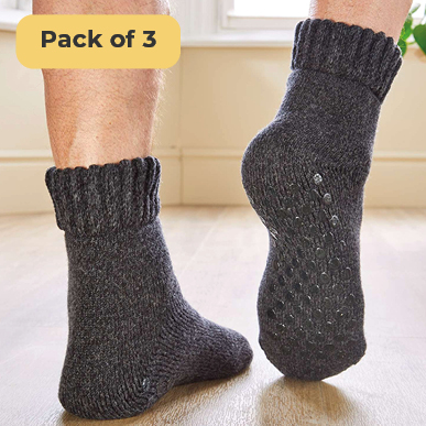 Pack of 3 Mens Merino Wool Slipper Socks