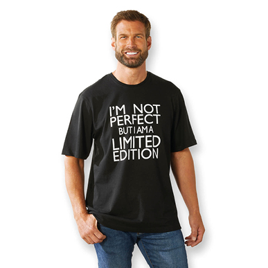 I'm Not Perfect Slogan Print T-Shirt