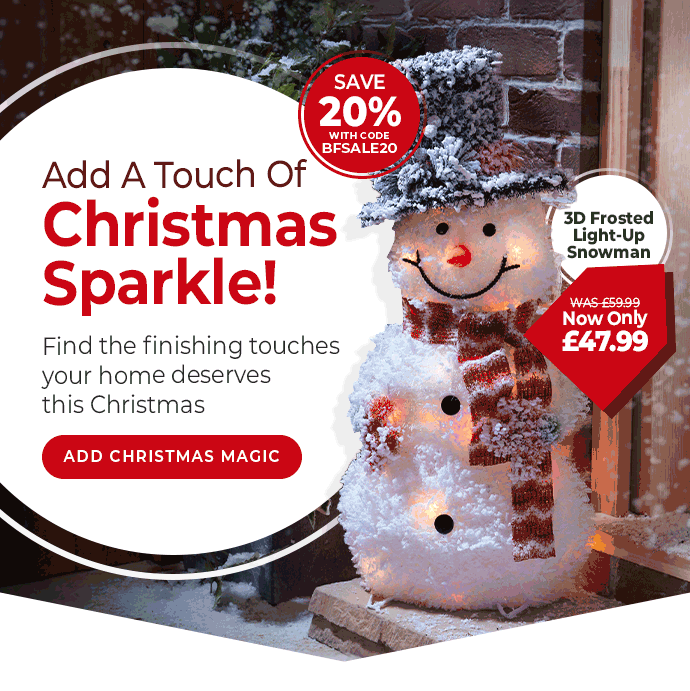 3D Frosted Light-Up Snowman