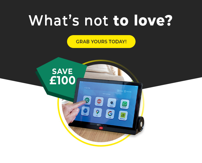 Easy Use Tablet with Stand & Built-in Speakers