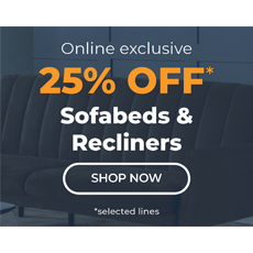 25% Off Sofabeds & Recliners