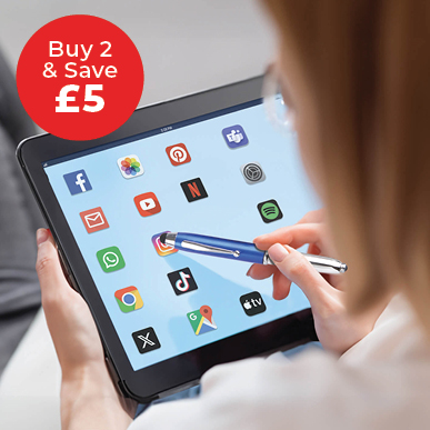 Set of 3 Touch Pens with Flashlight - Buy 2 & Save £5