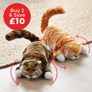 Tabby Rolling Laughing Cat - Buy 2 & Save £10