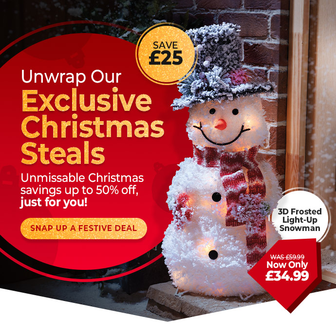 3D Frosted Light-Up Snowman