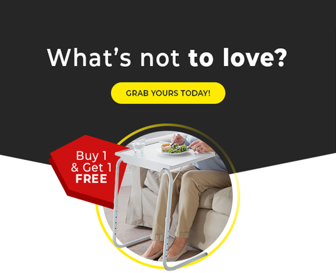 Fold Away Table White - Buy 1 Get 1 Free