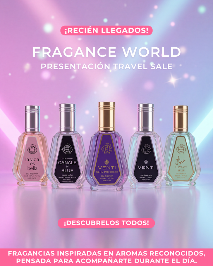 an image of a group of perfume bottles with a pink background