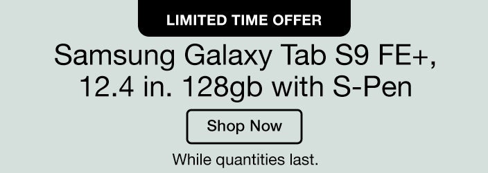 Samsung Galaxy Tab S9 FE+, 12.4 in. 128gb with S-PenLIMITED TIME OFFER Starting at $597.99 deliveredPrice valid until 09/26/24While quantities last Shop now