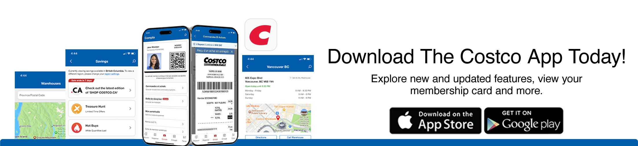 Download the Costco App Today! View your digital membership card, receipts and more.