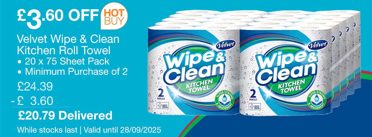 velvet wipe clean kitchen roll