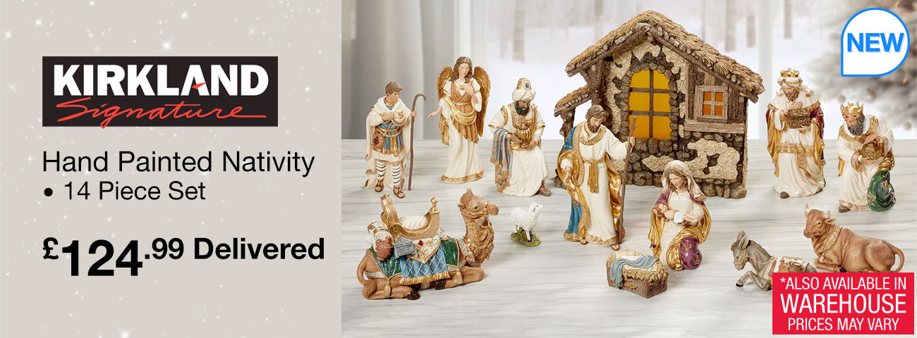 kirkland signature hand painted nativity 14 piece set