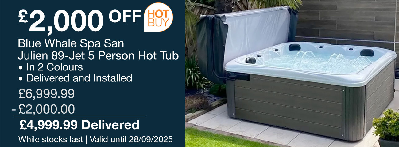 blue whale spa san julien 89 jet 5 person hot tub