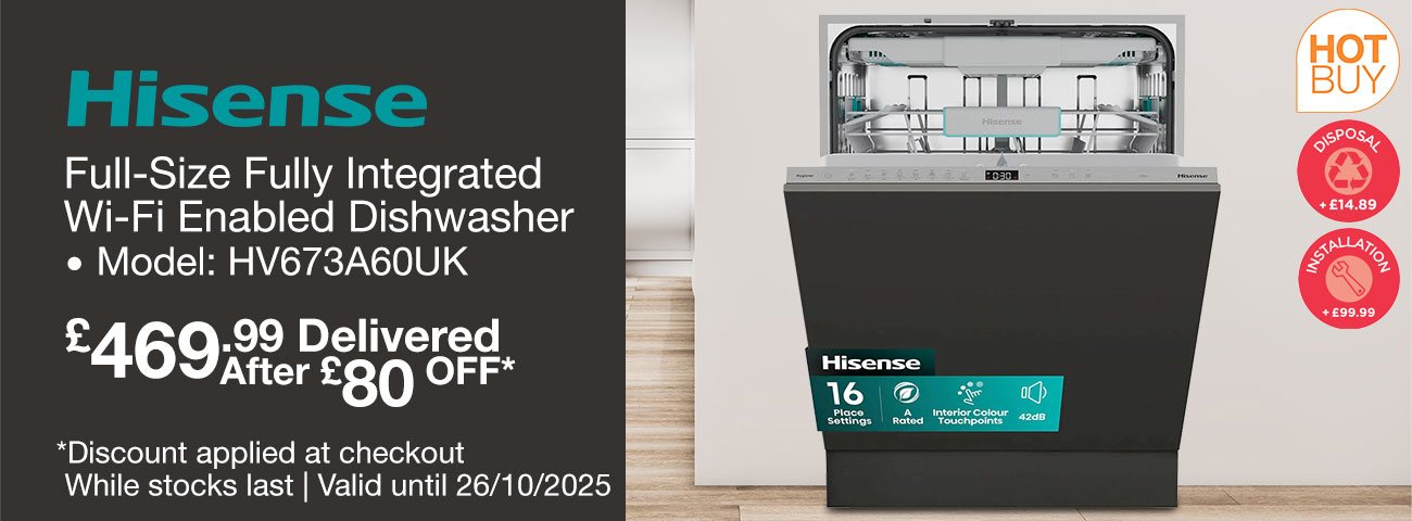 hisense full size fully integrated wifi enabled dishwasher