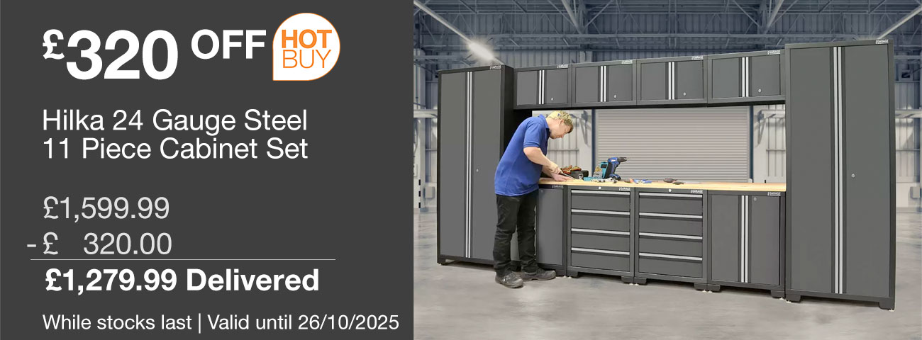 hilka 24 gauge steel 11 piece cabinet set