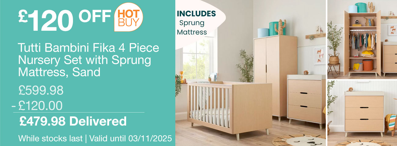 tutti bambini fika 4 piece nursery set