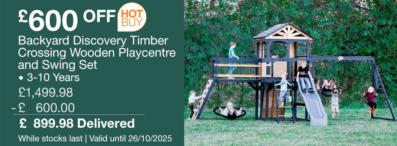 backyard discovery timber crossing wooden playcentre anbd swing set