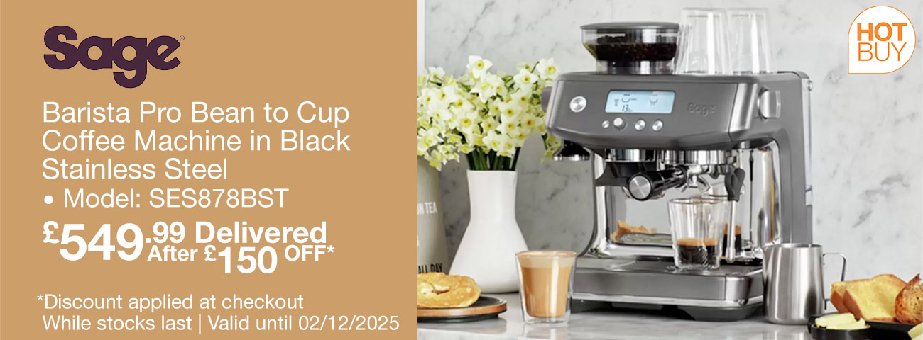 sage barista pro bean to cup coffee machine