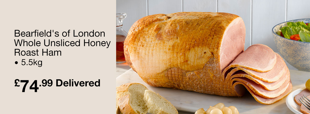 bearfields of london whole honey roast ham