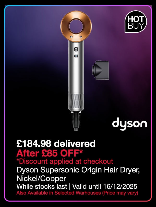 Dyson Supersonic Origin Hair Dryer, Nickel/Copper
