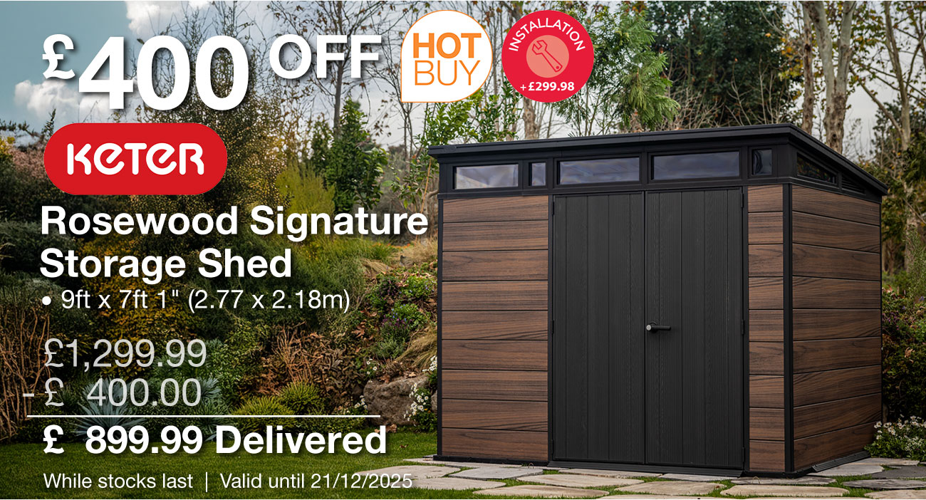 Keter Rosewood Signature Storage Shed