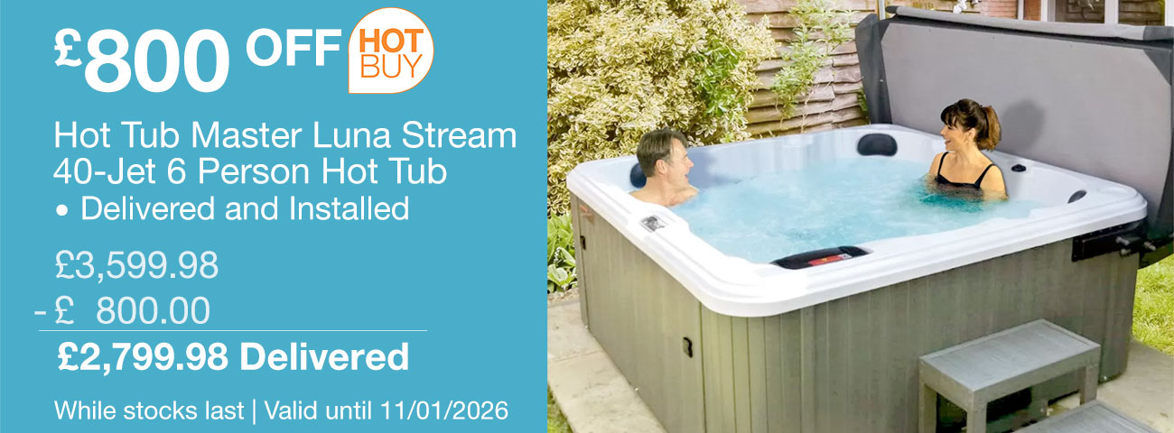 hot tub master luna stream 40 jet 6 person hot tub