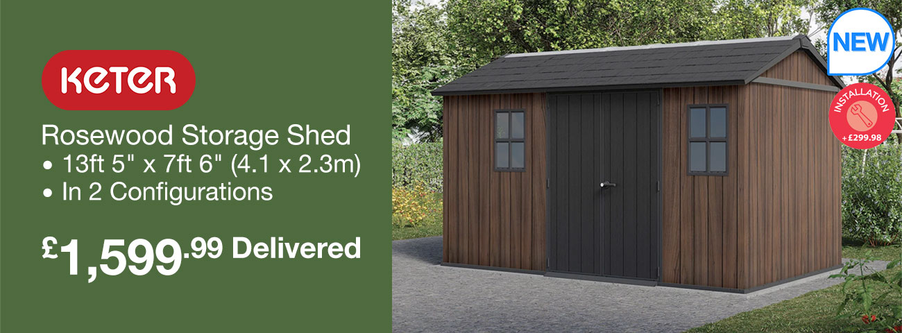 keter rosewood shed