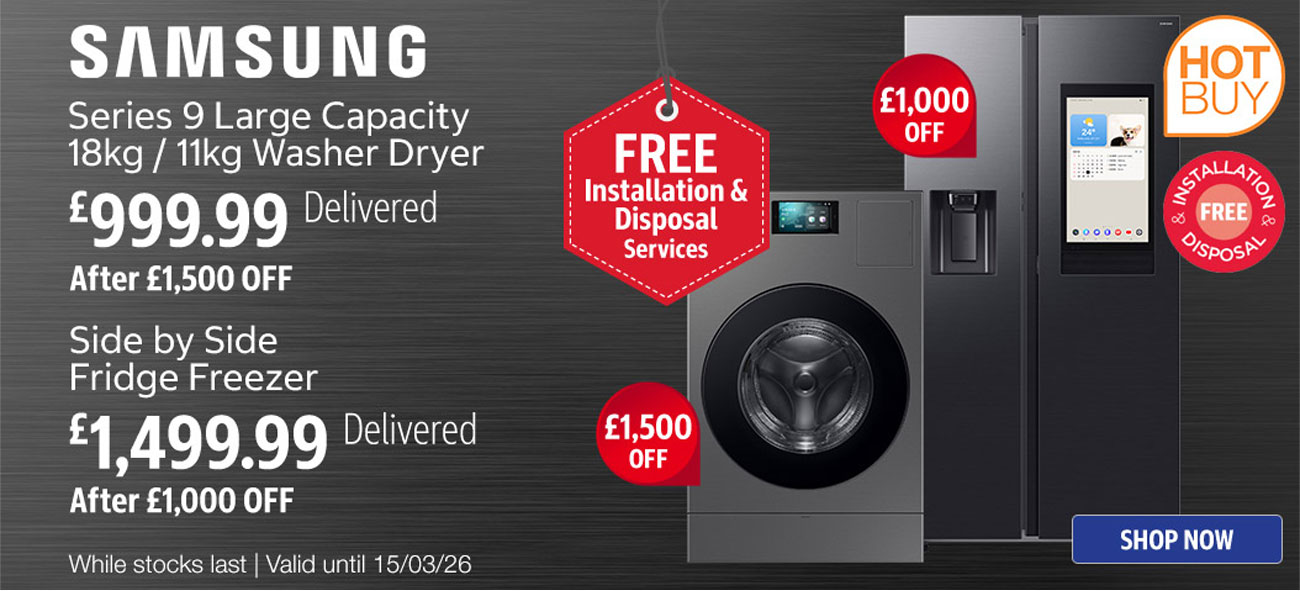 Samsung Series 9 Large Capacity 18kg / 11kg Washer Dryer