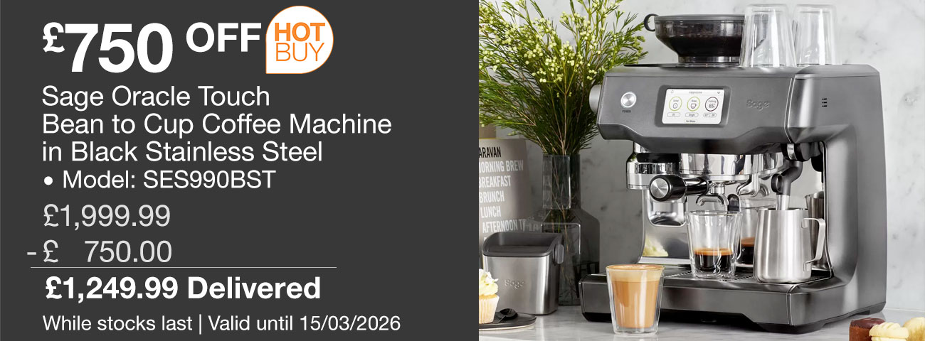 sage oracle touch bean to cup coffee machine