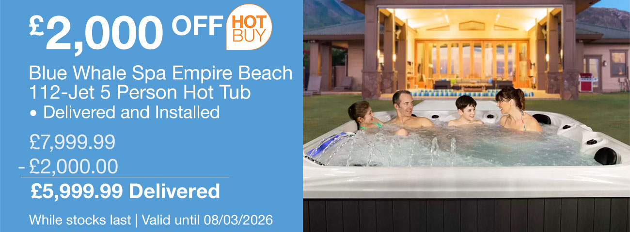 blue whale spa empire beach hot tub