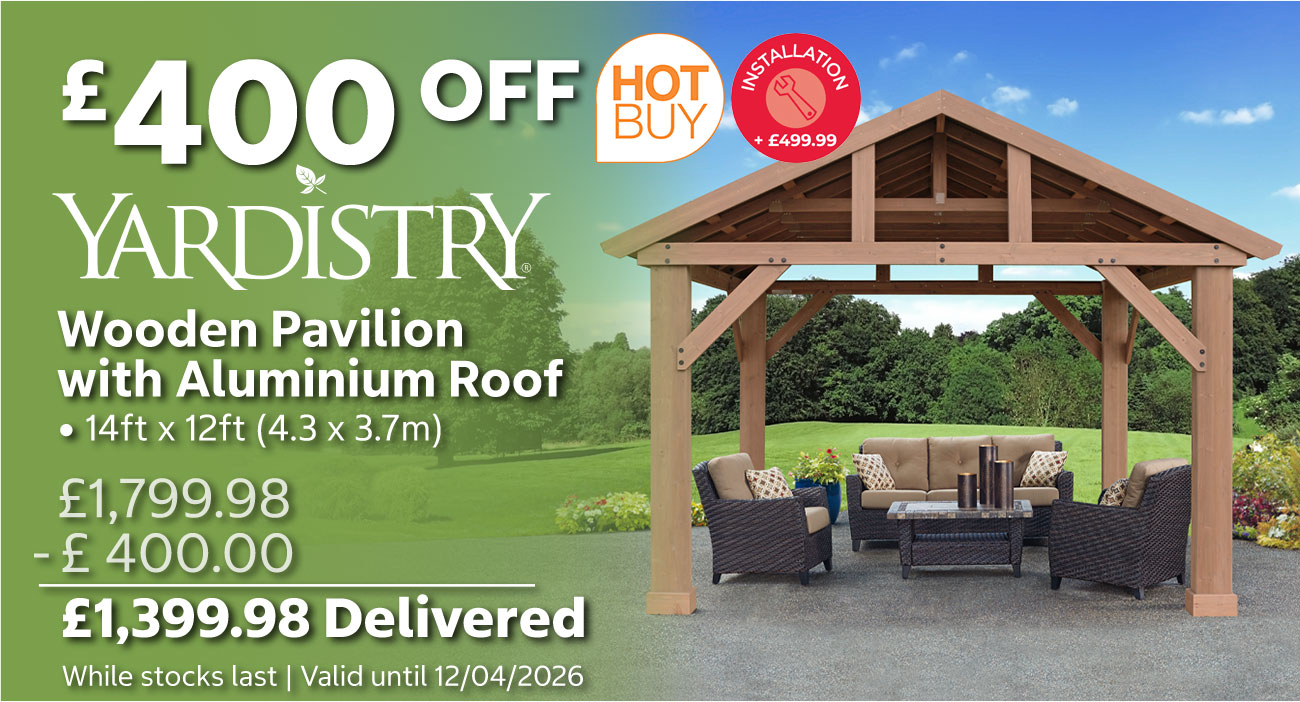 Yardistry Wooden Pavilion with Aluminium Roof