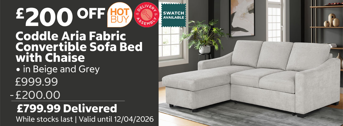 Coddle Aria Fabric Convertible Sofa Bed
