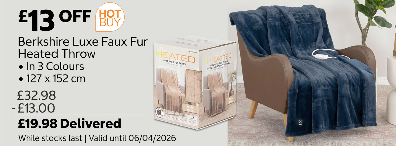 berkshire luxe faux fur heated throw