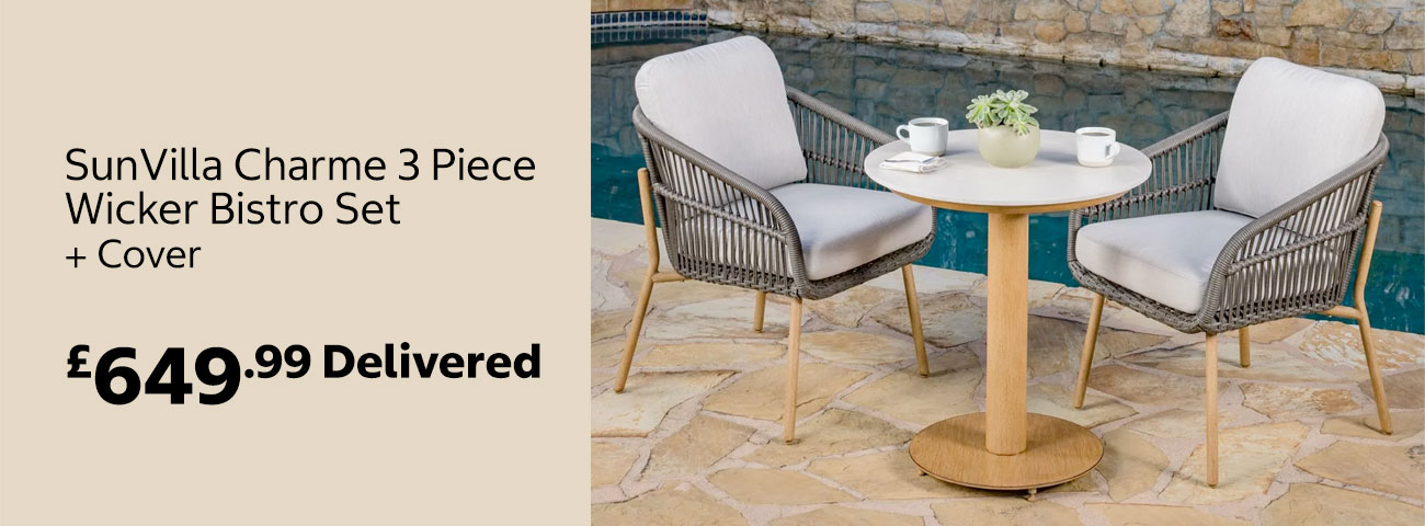 sunvilla charme wicker bistro set