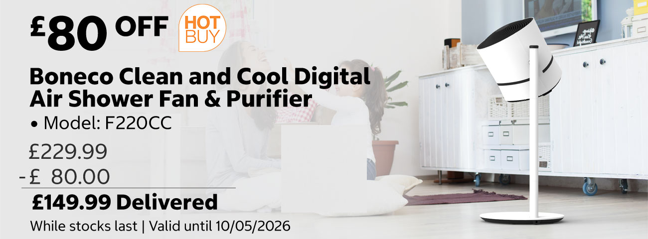 Boneco F220CC Clean and Cool Digital Air Shower Fan & Purifier