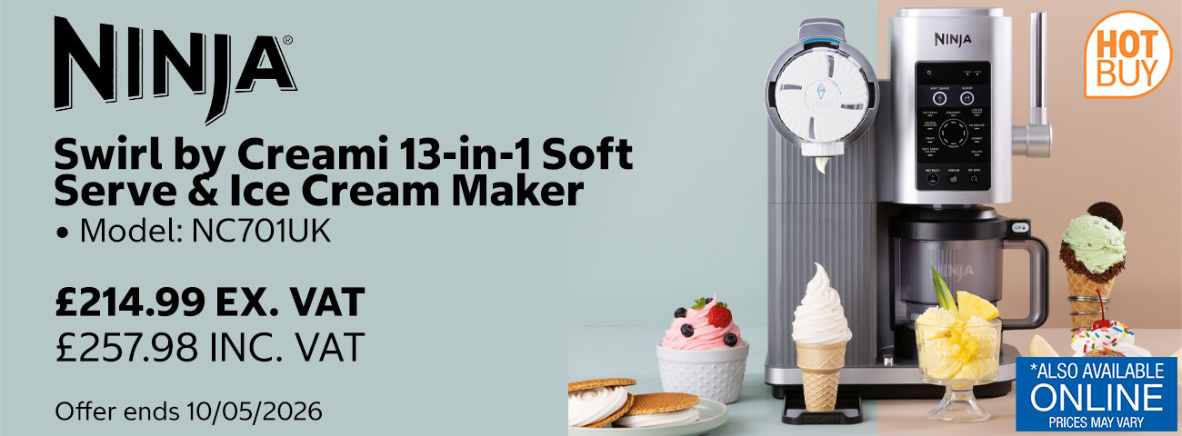Ninja Swirl by Creami 13-in-1 Soft Serve & Ice Cream Maker, NC701UK
