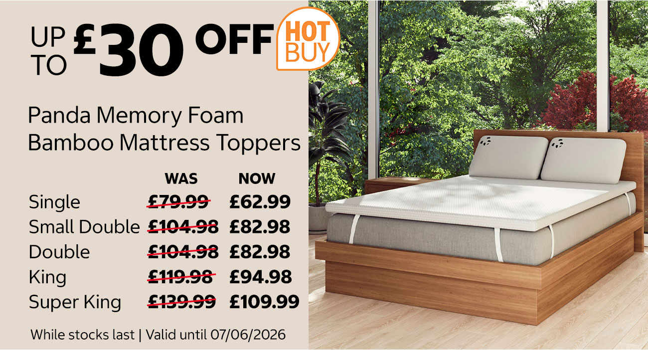 Panda Memory Foam Bamboo Mattress Toppers