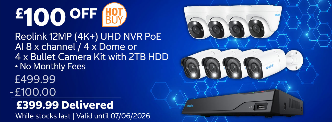 Reolink 12MP (4K+) UHD NVR PoE AI 8 x channel Kit with 2TB HDD