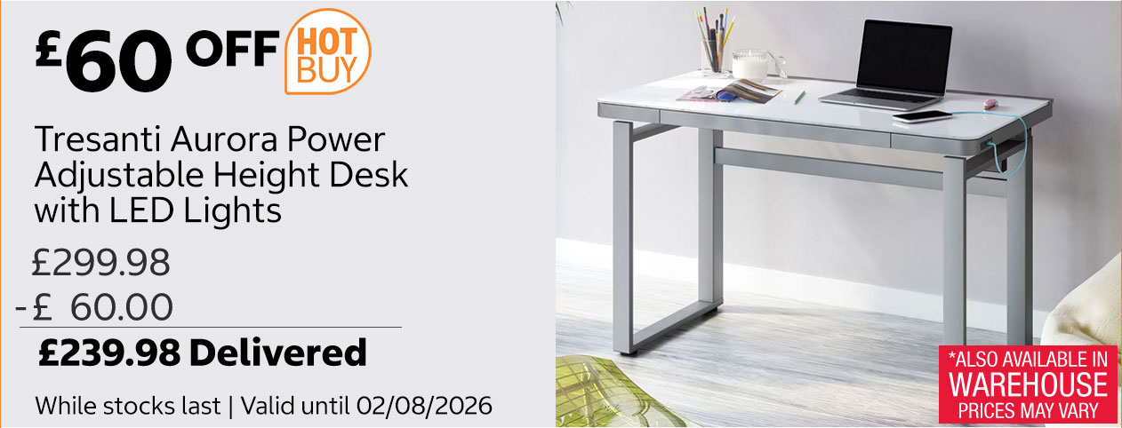 tresanti aurora power adjustable height desk