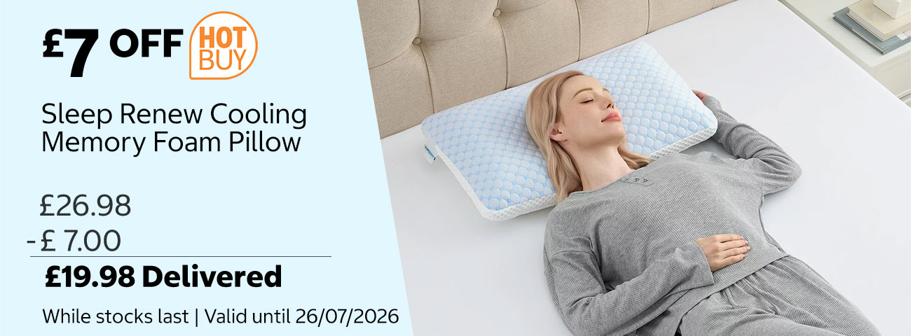 sleep renew cooling memory foam pillow