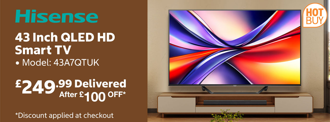 Hisense 43A7QTUK 43 Inch QLED HD Smart TV