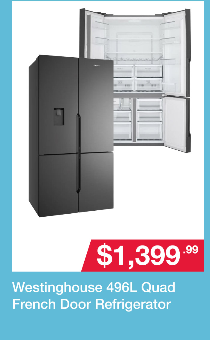 Westinghouse 496L Quad French Door Refrigerator