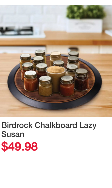 Birdrock Chalkboard Lazy Susan