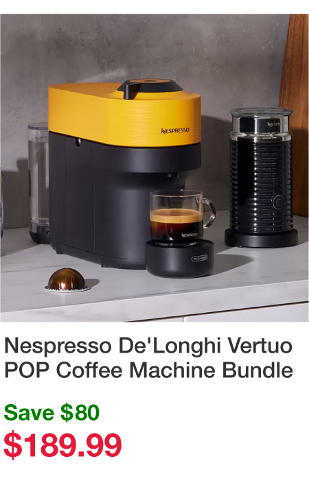 Nespresso De'Longhi Vertuo POP Coffee Machine Bundle