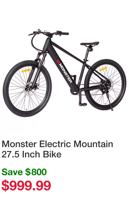 Monster Electric Mountain 27.5 Inch Bike