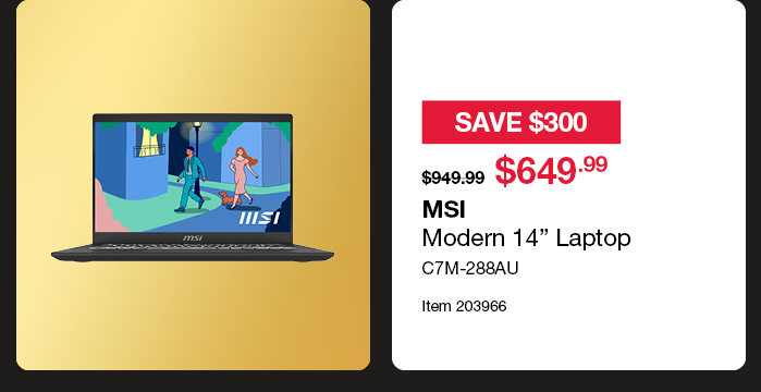 MSI Modern 14” Laptop C7M-288AU